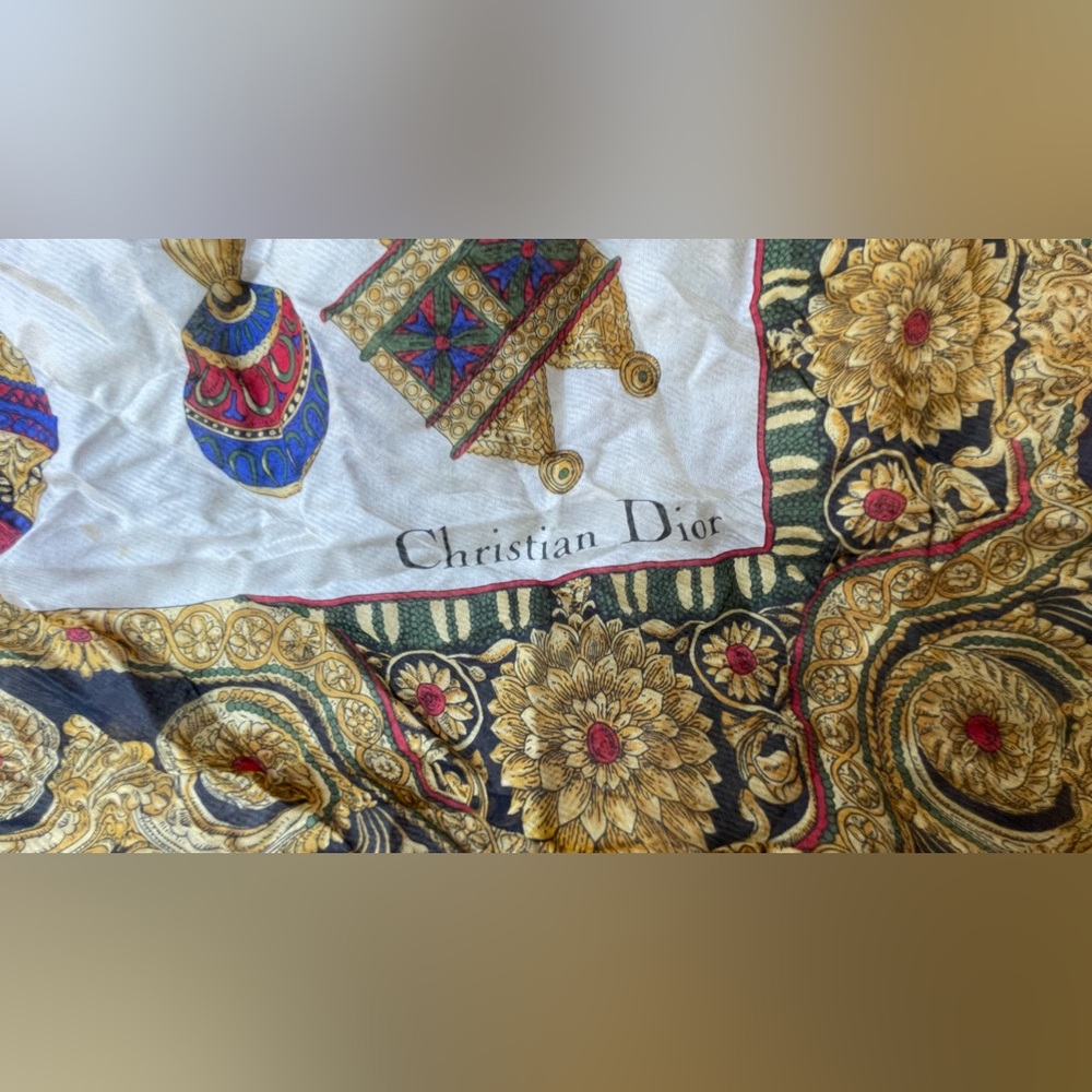 Vintage Silk Christian Dior Scarf - Picture 4 of 6